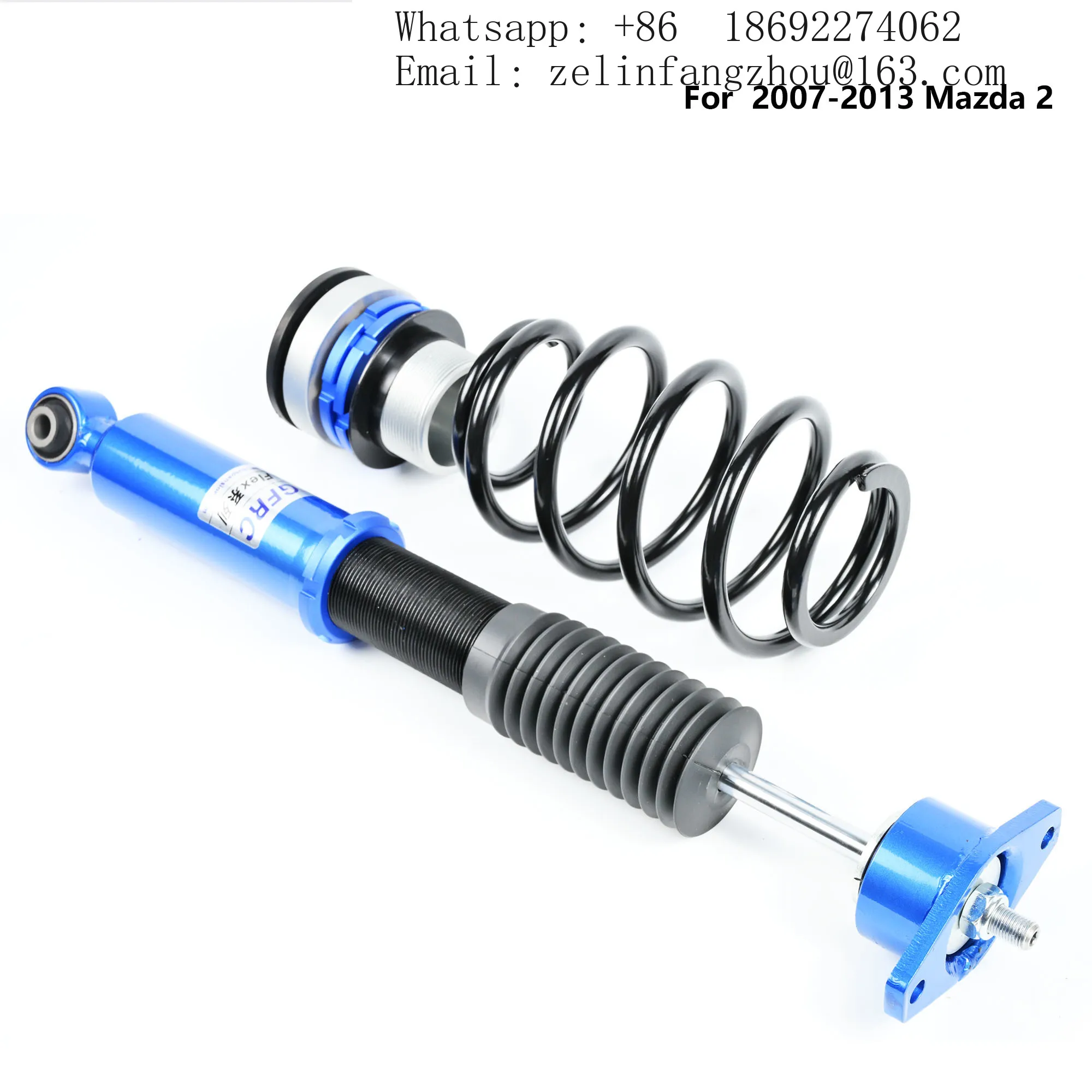 GFRC Monotube Coilover Suspension Kit Non Adjustable Damping for Mazda 2 2009-2017 Height Adjustable Shock Absorber Pro