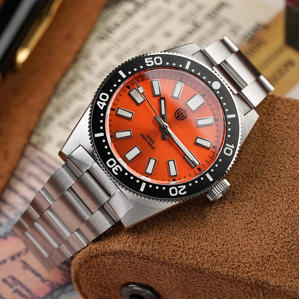 Watchdives WD1965 Quartz Watch VH31 Sweep Movement 38mm Luxury Men's Watch Sapphire BGW9 Luminous 20Bar Waterproof Watches