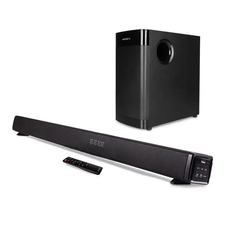 Household subwoofer for TVs with BT/USB/SD/FM/LED display/remote control