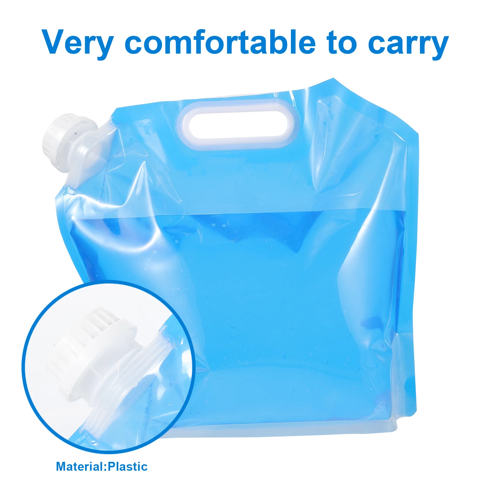 4 Pcs Portable Kettle Water Outdoor Carrier Foldable Folding Bag Freezable Container Travel