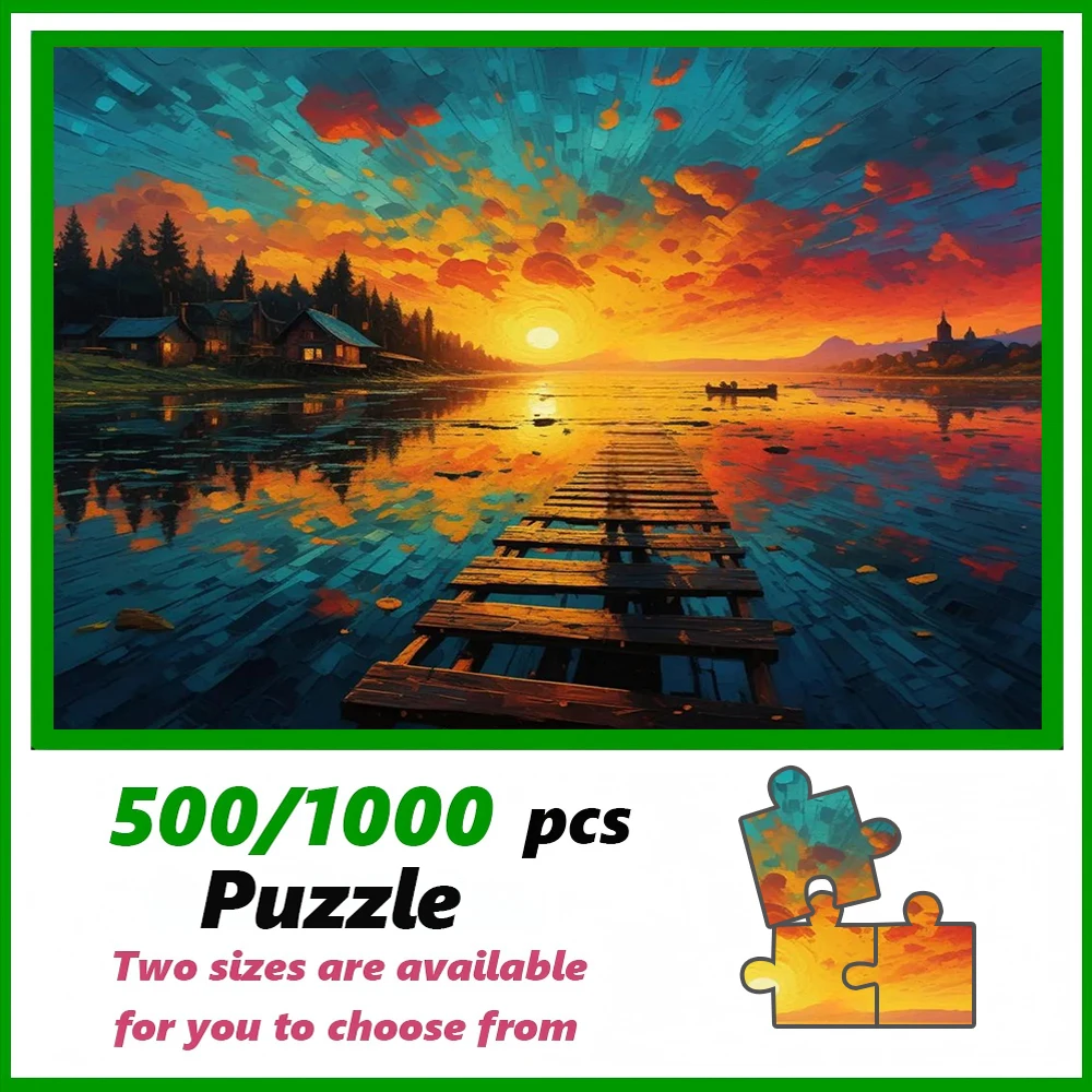 A 500/1000pcs Adult Puzzle Game, High Quality, a Fun Family Game for Stress Relief, Perfect for Birthdays, Christmas, Halloween