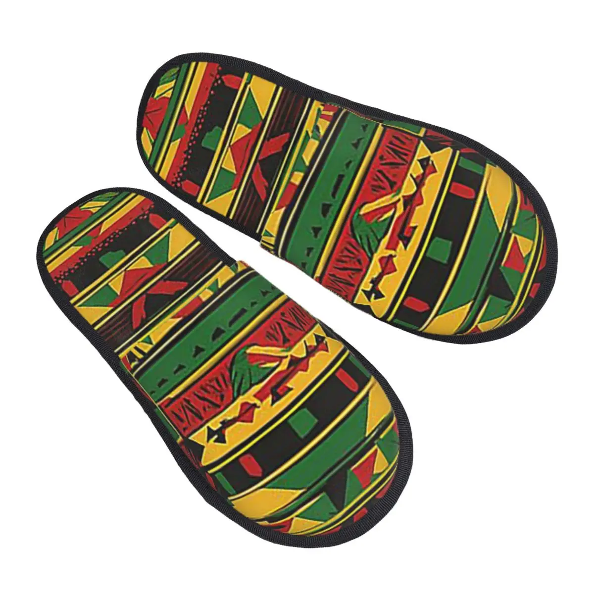 Custom Modern Rasta Patterns For Apparel Slippers Memory Foam Warm Soft Women House Slipper Bedroom Comfy Shoes