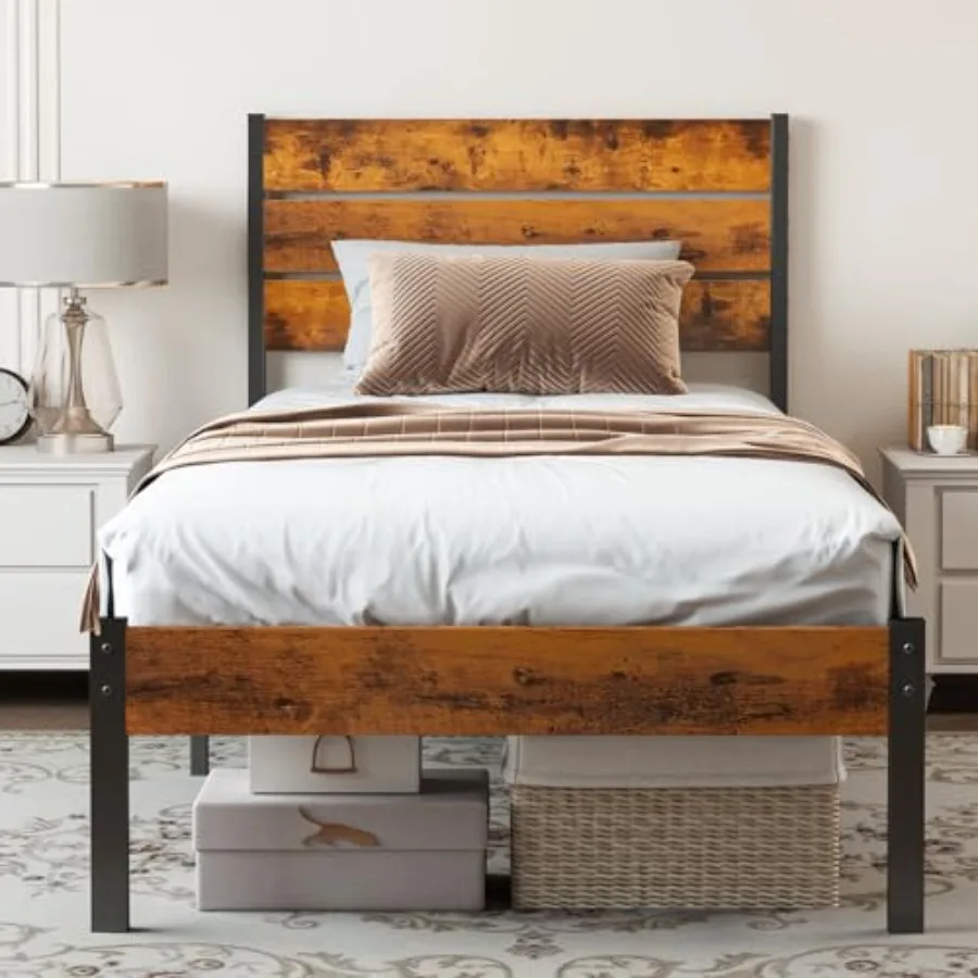 

Size Metal Platform Bed Frame - Mattress Foundation with Headboard and and Footboard, No Box Spring Needed with 700LBS Sturdy W