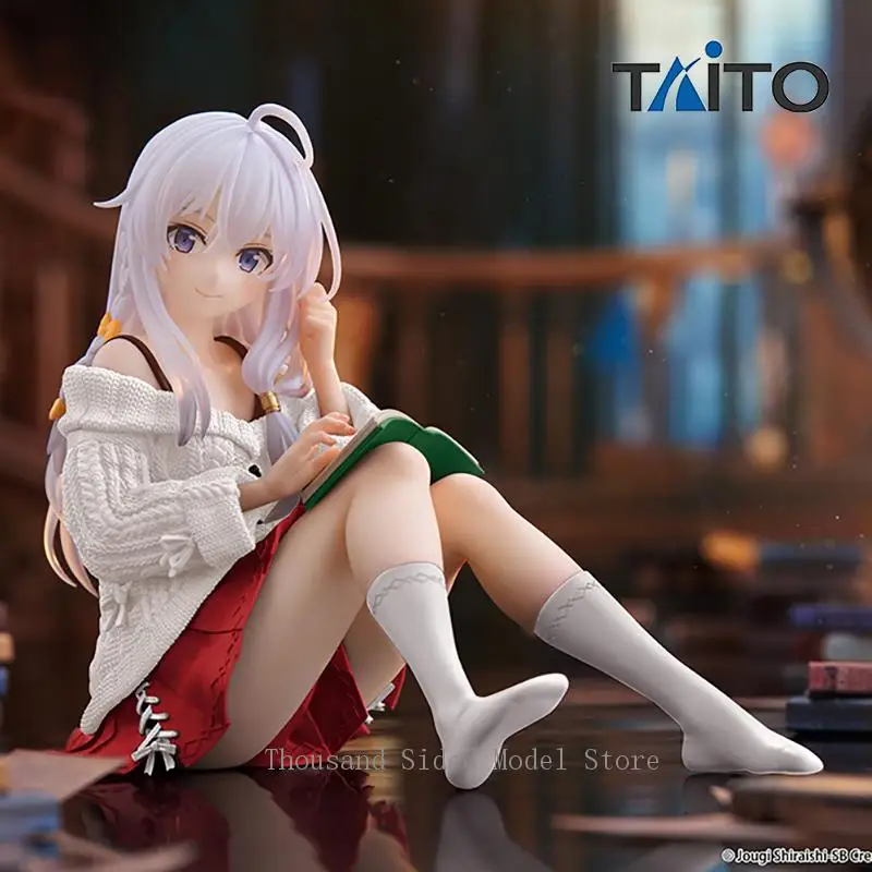 

Original TAITO Desktop Cute Elaina Shifuku ver. Majo no Tabitabi Kawaii Doll Action Figure PVC Model Collectible Toys 13CM