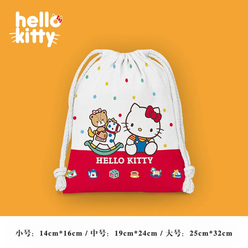 hello kitty sanrio drawstring pocket cartoon small bag my melody sundry storage bag cosmetic portable toiletry bag wholesale