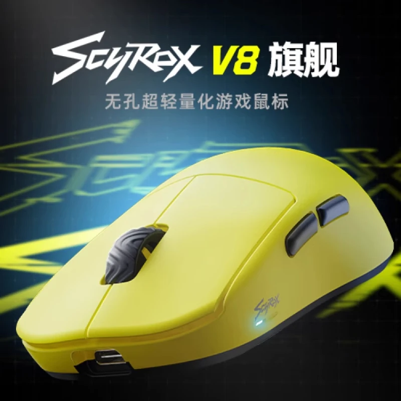 SCYROX V8 Mouse Custom 2.4g Wireless Pixart3950 80000Hz 30k DPI Lightweight Ergonomic High Performance FPS Gaming Mouse Valorant