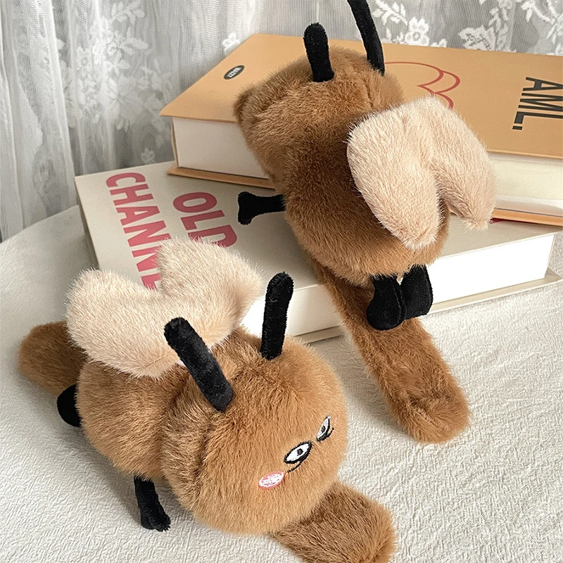 Cute Cockroach Plush Doll Clap Circle Toy Cartoon Plush Bracelet Stuffed Slap Snap Wristband Toy Funny Hand Ring Party Gifts