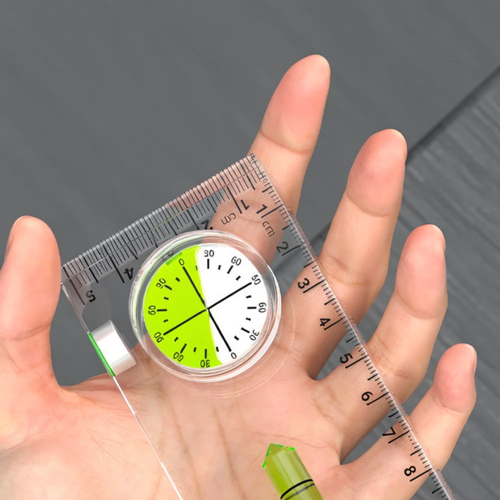 Compact Magnetic Spirit Level Acrylic Gauge Mini Bubble Measuring Tool For For Kasilo Home Improvement DIY Alignment