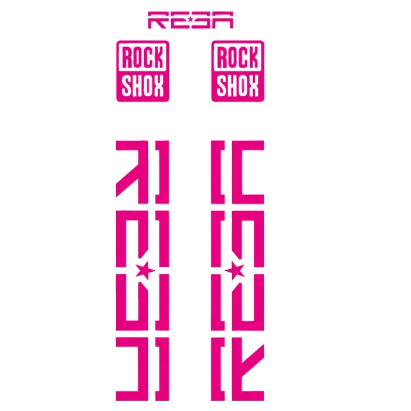 

1Set RockShox Reba MTB Fork Waterproof Vinyl Stickers, 2D Flat Multiple Colors Decals for Mountain Bike Front Fork Decor