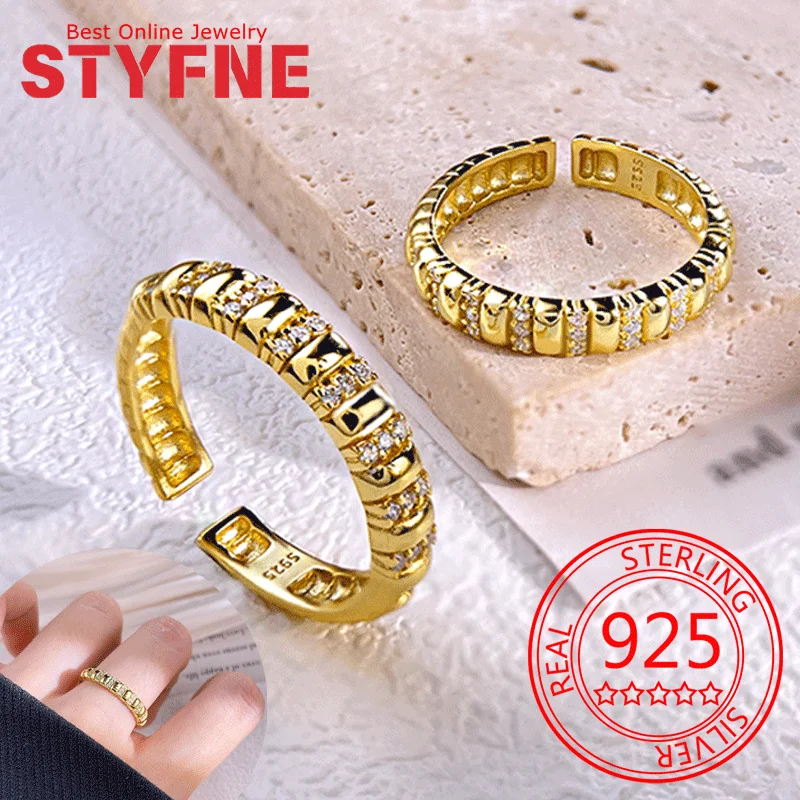 

925 Sterling Silver Woman Gold Rings Chocolate Block Sandwich Open Ring Fine Silver Jewelry Anniversary Gift Bridal Ring