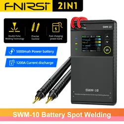 FNIRSI-SWM-10 Portátil Battery Spot Soldador, Mini Máquina de Solda, 18650 Bateria, Ferramenta de soldagem, 5000mAh, 0.25mm, soldável