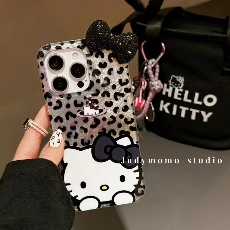 For Honor X8B X9A X7 X6 70 90 Lite Diamond Bowknot Hello Kitty Lustre Lining Hard Phone Case for Huawei Y9S P60 Nova 12 10 SE 11