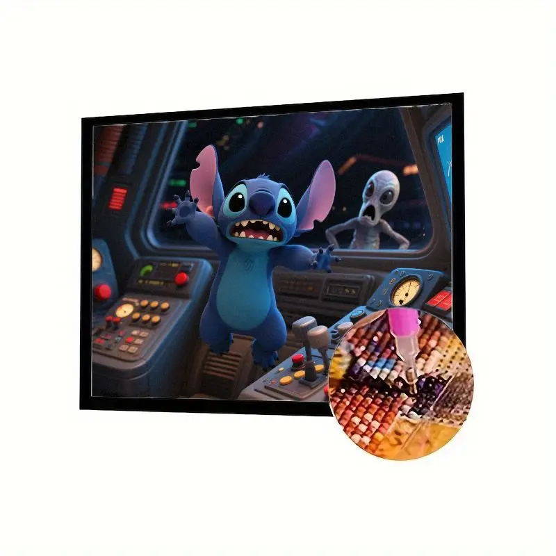 

1 шт. Disney Lilo & Stitch 5D набор алмазной живописи - полная дрель DIY Rhinestone Art с настраиваемым стежком и забавным пришельцем в пространствах