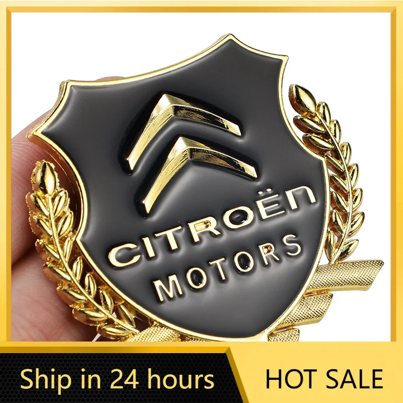 

Car Sticker 3D Car Metal Car Leaf Side Logo Badge Sticker For Citroen C3 C5 AIRCROSS C5X C4 Cactus PICASSO E-C3 E-C4 C1 C-Crosse