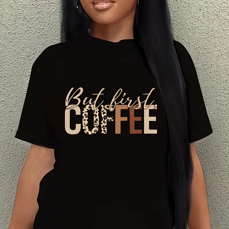 But First Coffee Women's Plus Size T-Shirt 100% Cotton 220g