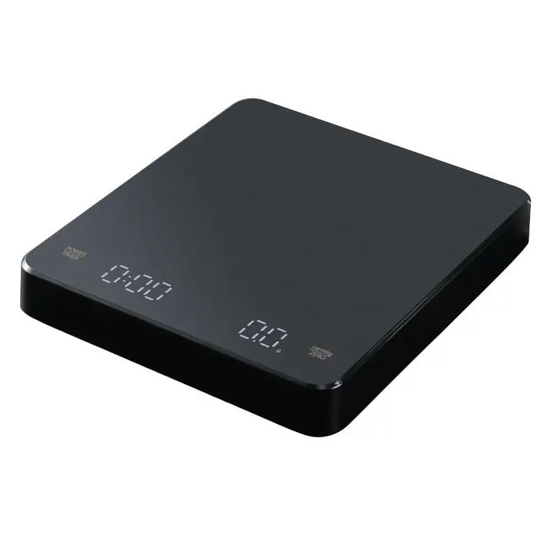 Electronic Coffee Scale with Silicone Pad Digital Coffee Scale with Timer LED Display USB Charging Home Cafe Use Good Gift
