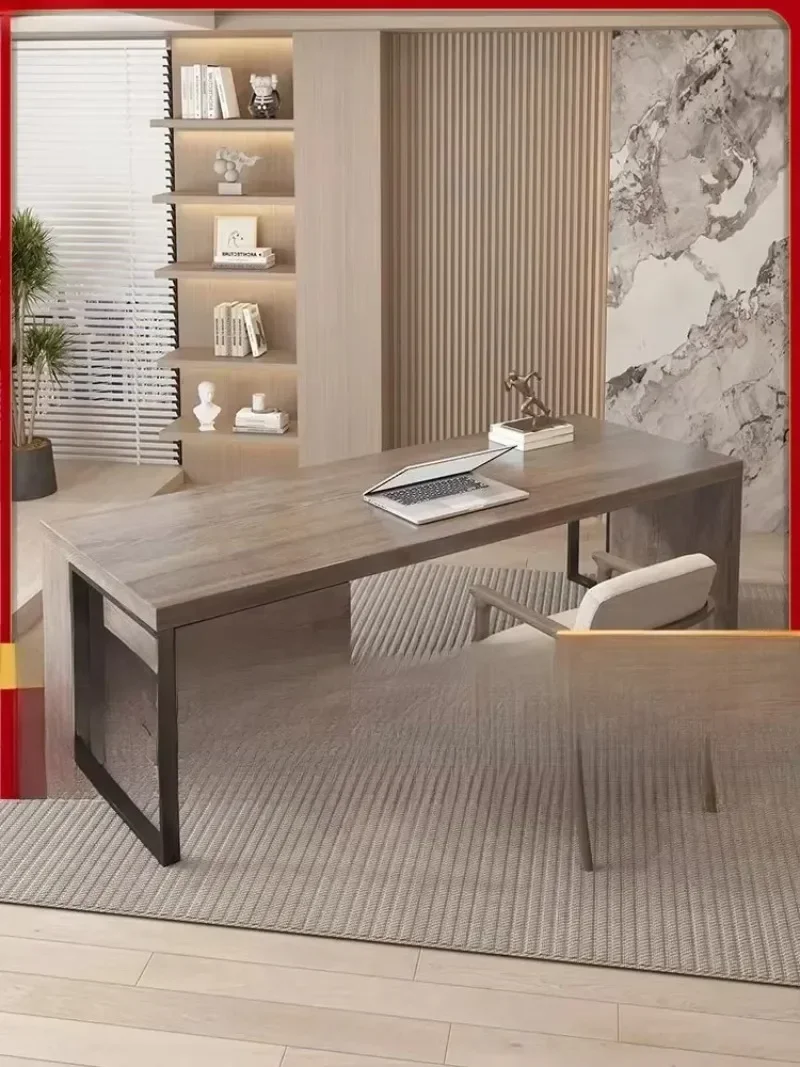 Solid Wood With Drawer Home Study Large Board Desk Desktop Computer Desk Office E-Sports Writing Desk