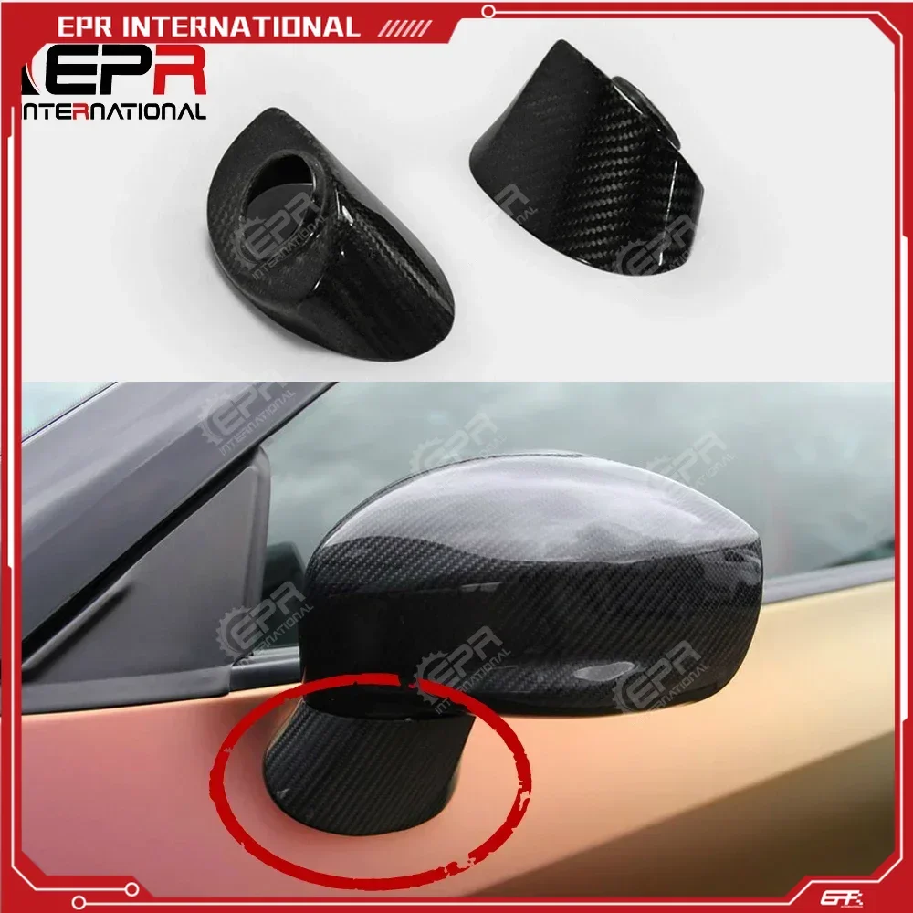 Car-styling For Nissan R35 GTR OEM Carbon Fiber Side Mirror Base Stand Glossy Finish GT-R Tuning Mirror Trim Drift Body Kit Part