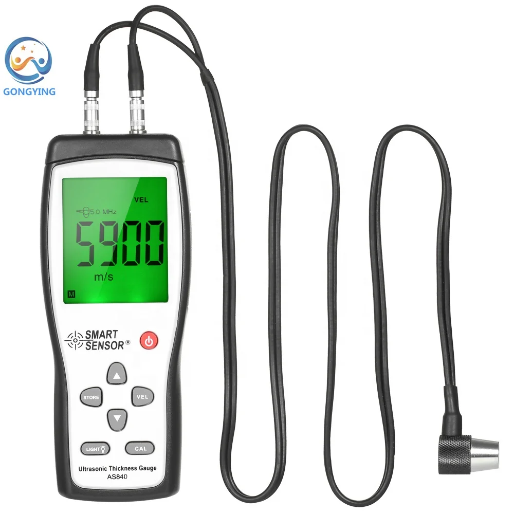 SMART SENSOR AS840 Width Measuring Instruments Ultrasonic Thickness Gauge Handheld LCD Digital Thickness Tester Depth Meter tool