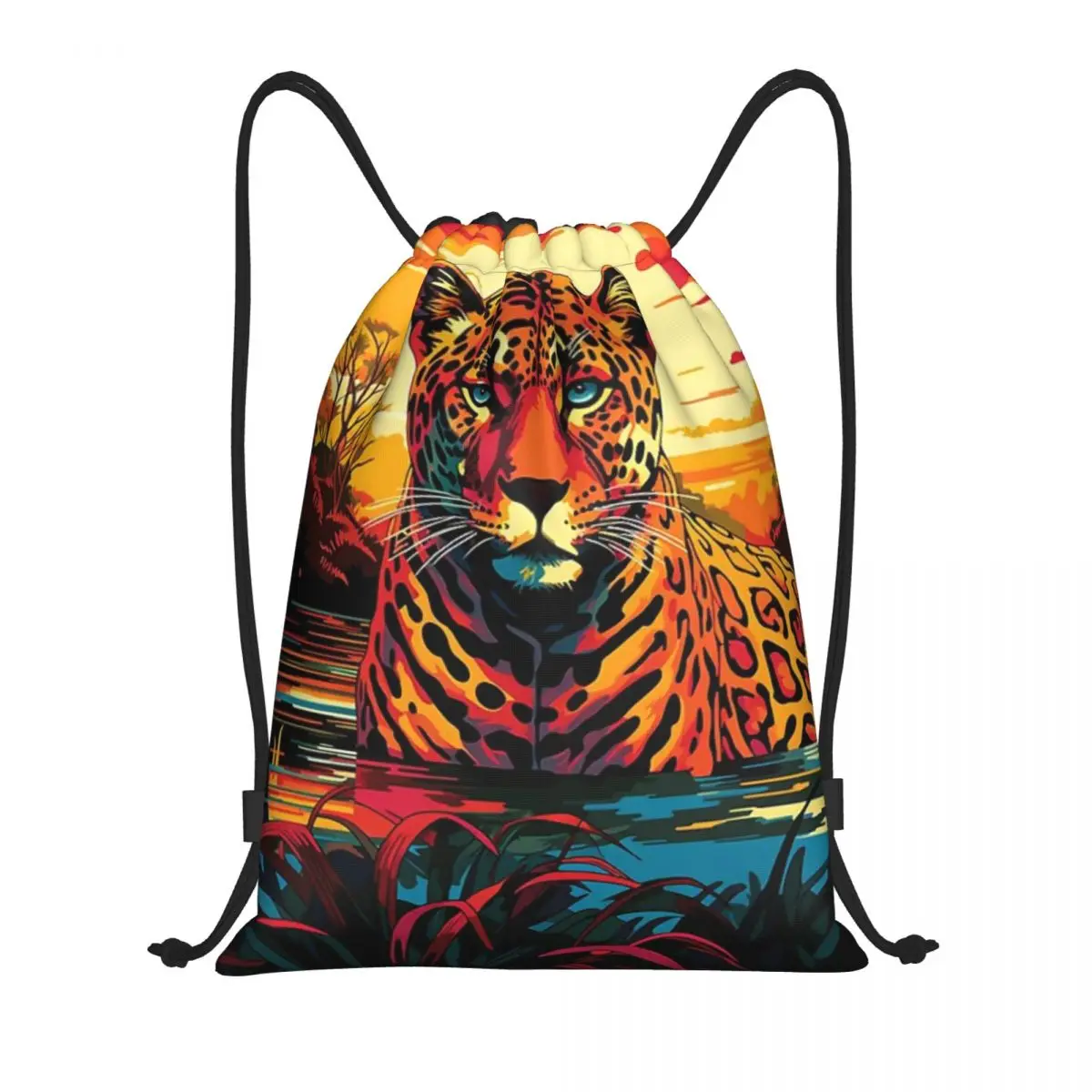 A Pop Art Travel Print Of The Pantanal - Brazil Drawstring bag Storage Portable Handbags Grocery Shopping Shoulder bags