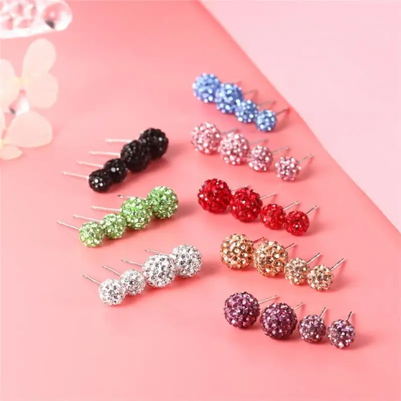 

8 вариантов цвета! Все австрийские серьги-гвоздики с кристаллами CZ Pavé, женские серьги-гвоздики из стерлингового серебра s925, штамп, диско-шар, ювелирные изделия Brincos