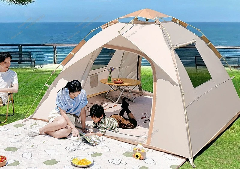 Portable Folding Camping Tent Automatic Pop Up Waterproof Sunshade for Outdoor Picnic Hiking