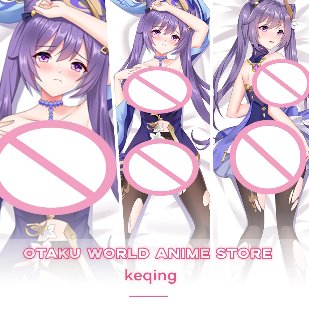 

Keqing Dakimakura Anime Otaku Waifu Decor Genshin Impact Kawaii Hugging Body Pillow Case Cushion Pillow Cover Bedding Decor