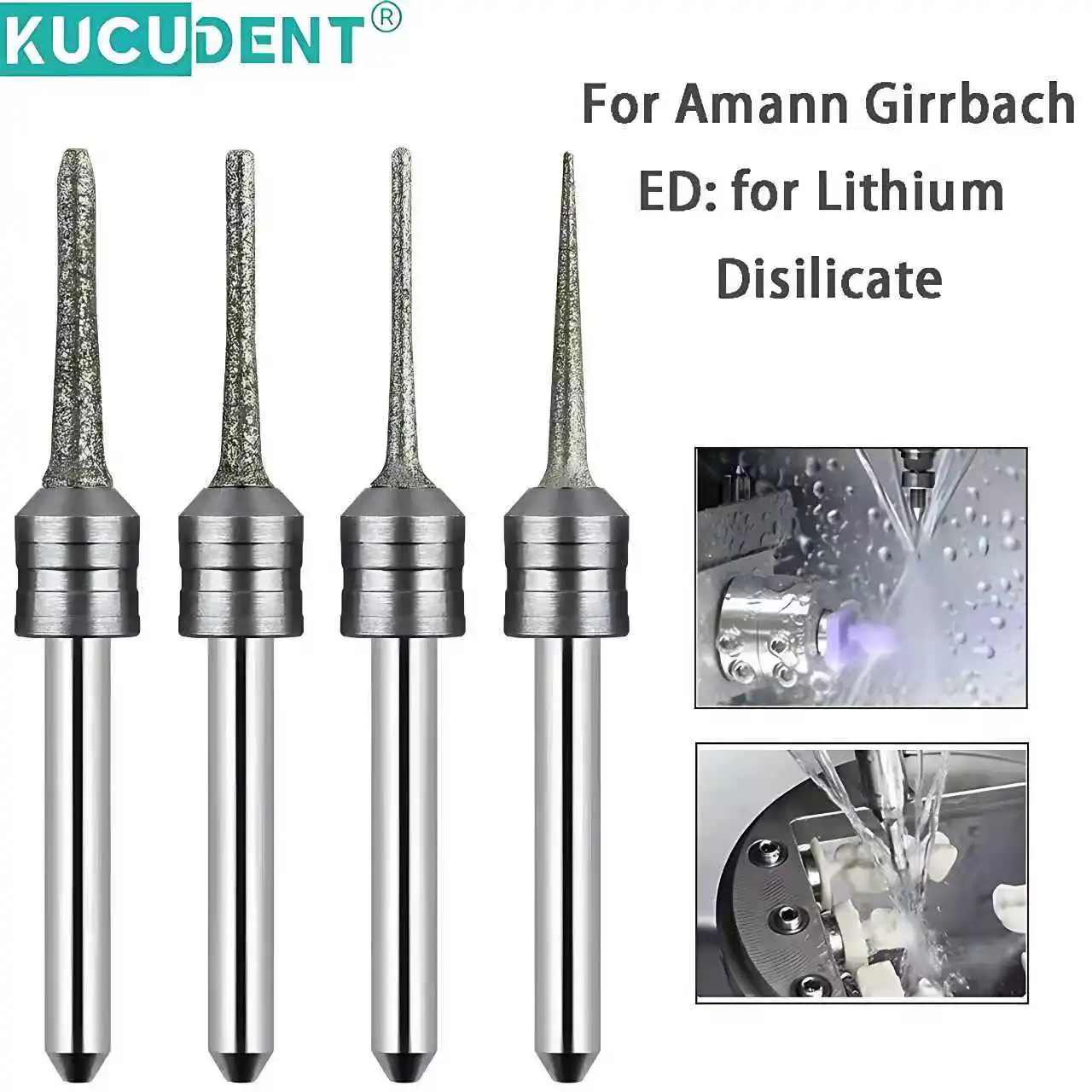 

Lithium Disilicate Milling Burs for Amann Girrbach Machines Cutting Glass Ceramics Block D3 Milling Machine Grinding Drills