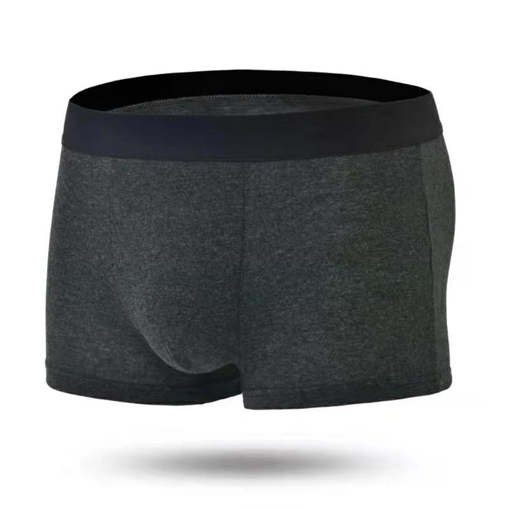 Men Sexy Stretch Trunks Solid Color Underwear Seamless Lingerie Sexy Breathable Soft Elastic Panties Loose Comfort Shorts