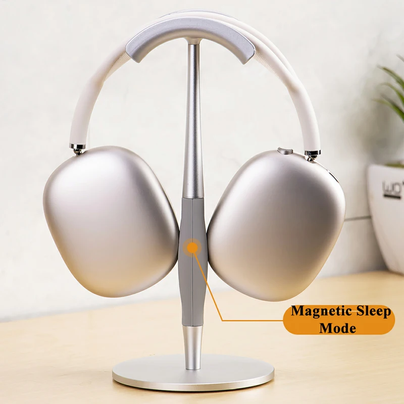 

Metal Headphones Stand Auto Sleep Holder for Airpods Max Gaming Headset Desktop Display Bracket with Anti-slip Base Space Saving