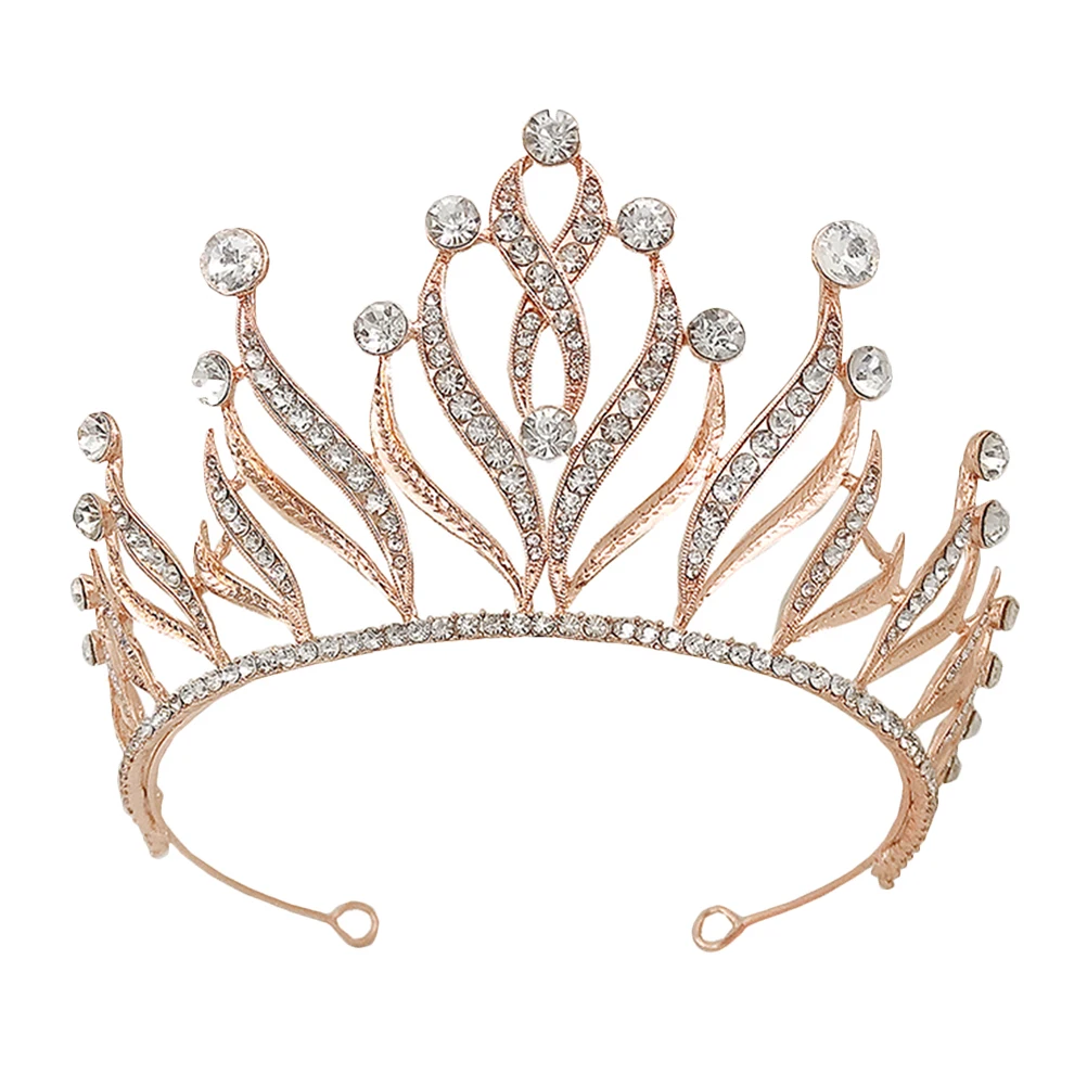 

1pc Wedding Crown Bridal Hair Accessories Rhinestone Headdress Lightweight Durable Colorful Design Party Banquet Photo Activity
