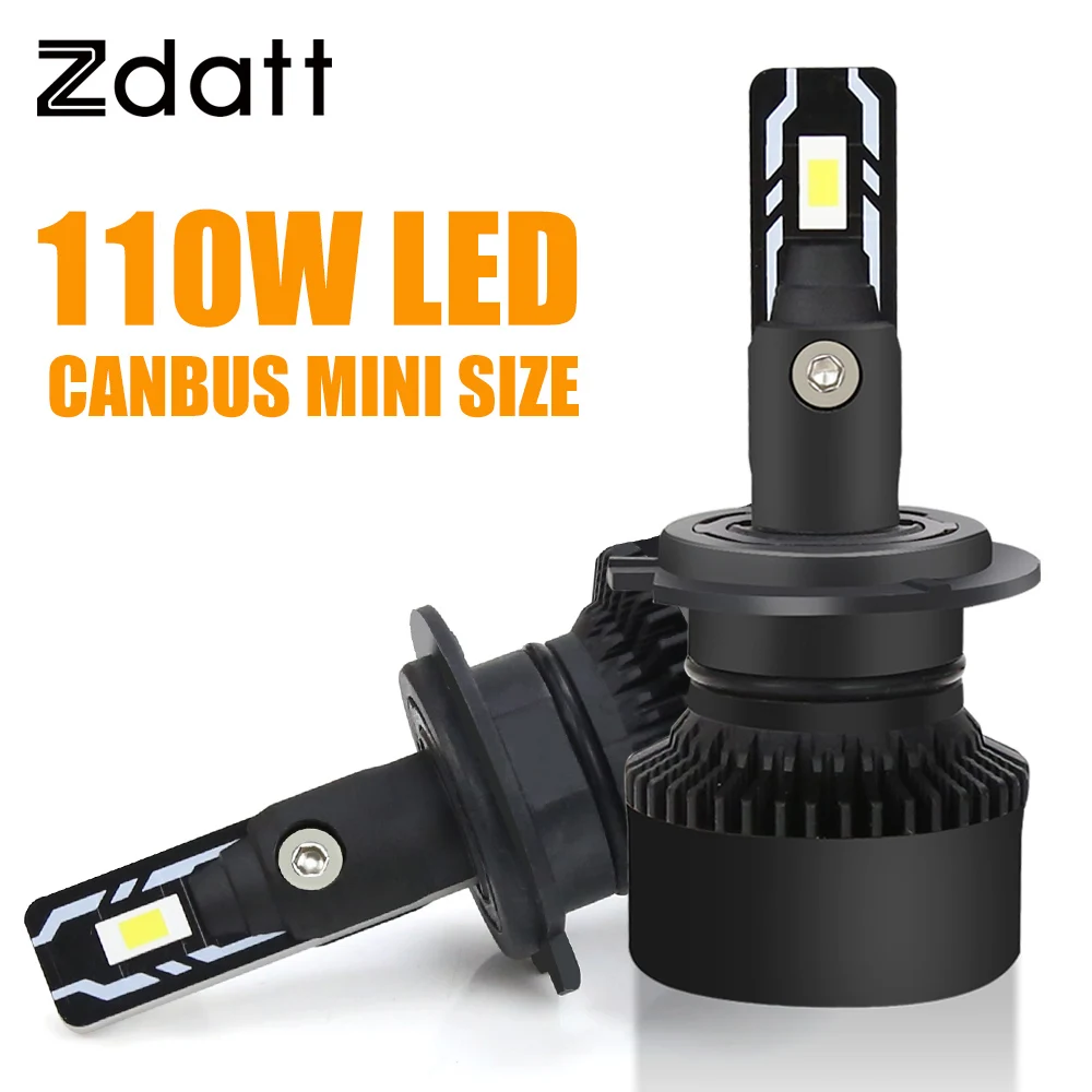 

Zdatt H1 H4 H7 LED Canbus H8 H11 9005 HB3 9006 HB4 Turbo Led Headlight Bulb 110W 50000LM 12V 24V 6000K Auto Lamp Kit