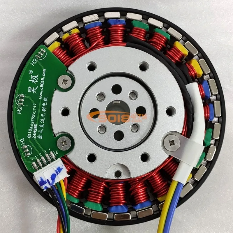 8110 300W Disc Direct Drive Motor 1.2Nm Brushless DC Motor Ultra-Thin Hollow Shaft