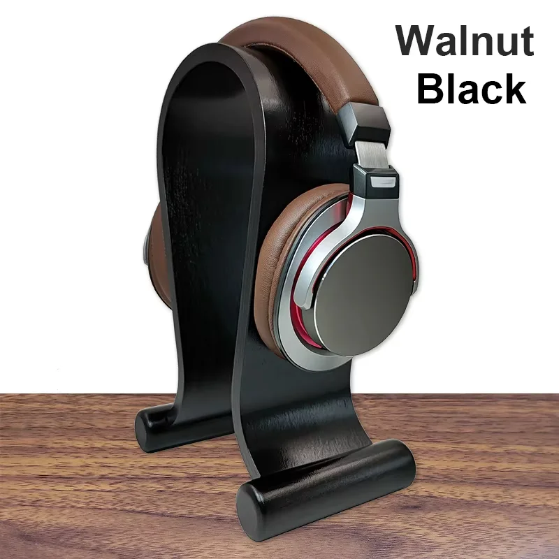 

Desk Headband Headphone Headset Wooden Stand Holder Rack For Airpods Max Beats Series PC Gaming Earphone Headphone Holder