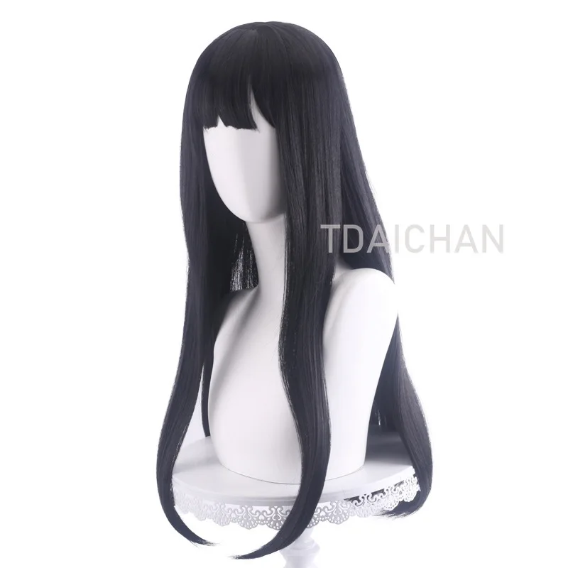 Anime Lycoris Recoil Cosplay Inoue Takina Cosplay Wig Black Long Hair Heat Resistant Synthetic LycoReco Cafe Role Play Halloween