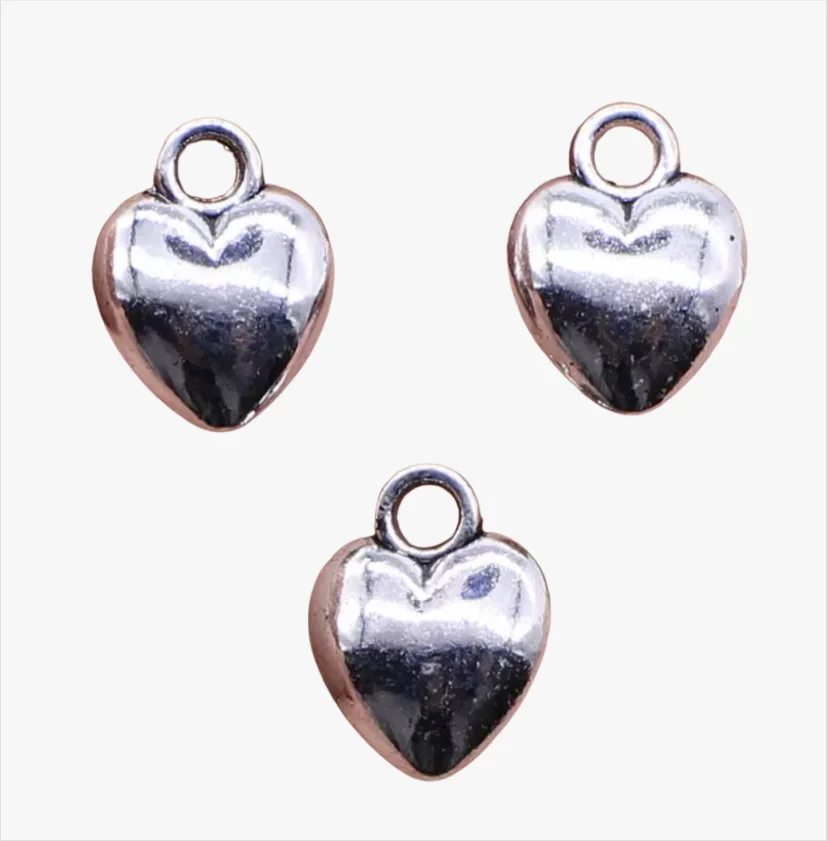 

30pcs 12*9mm lovely heart charms for DIY accessories Zinc alloy metal HW3528