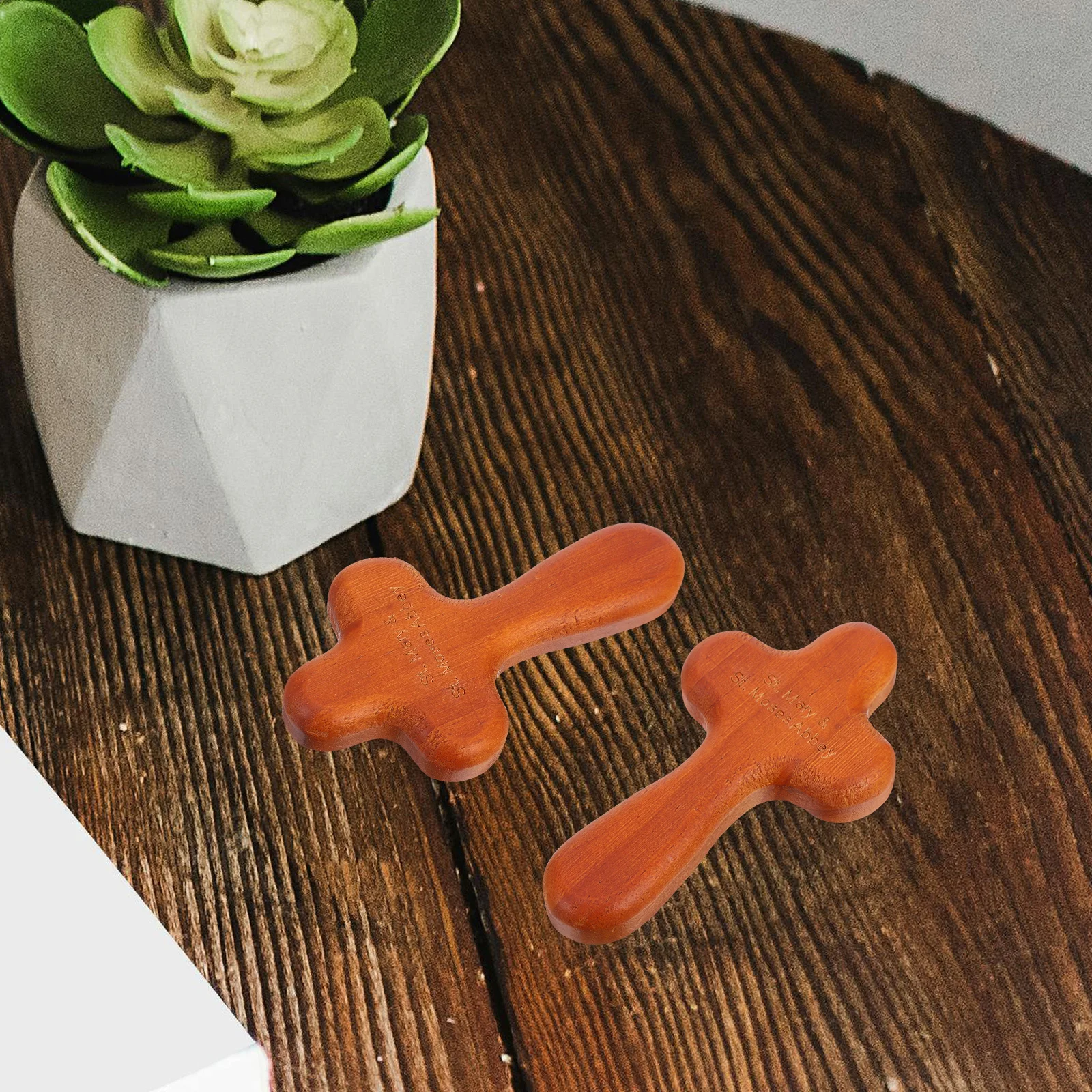 

Handcrafted Wooden Cross Tabletop Decor Religious Gifts Rustic Small Cross Home Prayer Wall Art Decoration Religious Wall Decor