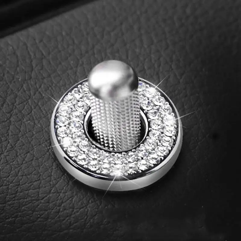 Car Inner Door Lock Covers Set Of 4 Bling Auto Inner Door Lock Pins Sticker Decorative Door Lock Knob Ring Covers Pull Rod Bolt