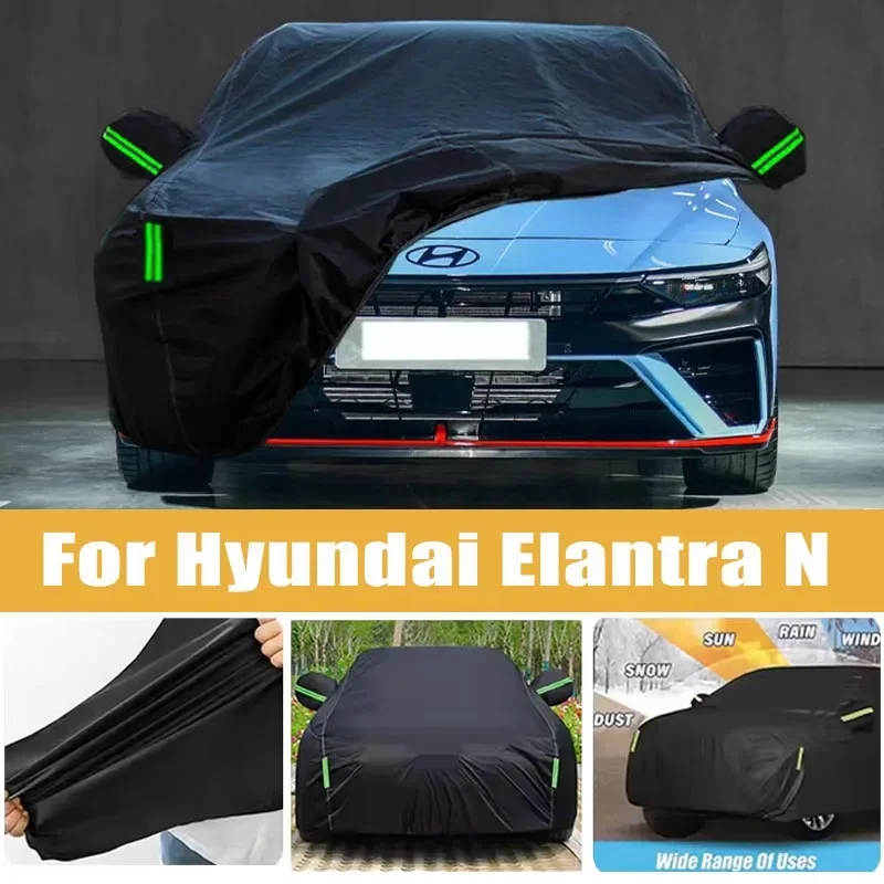 

For Hyundai Elantra N Full Car Cover Four Seasons Outdoor Sun Anti UV Rain Snow Dust Protection Oxford Cloth Accessories