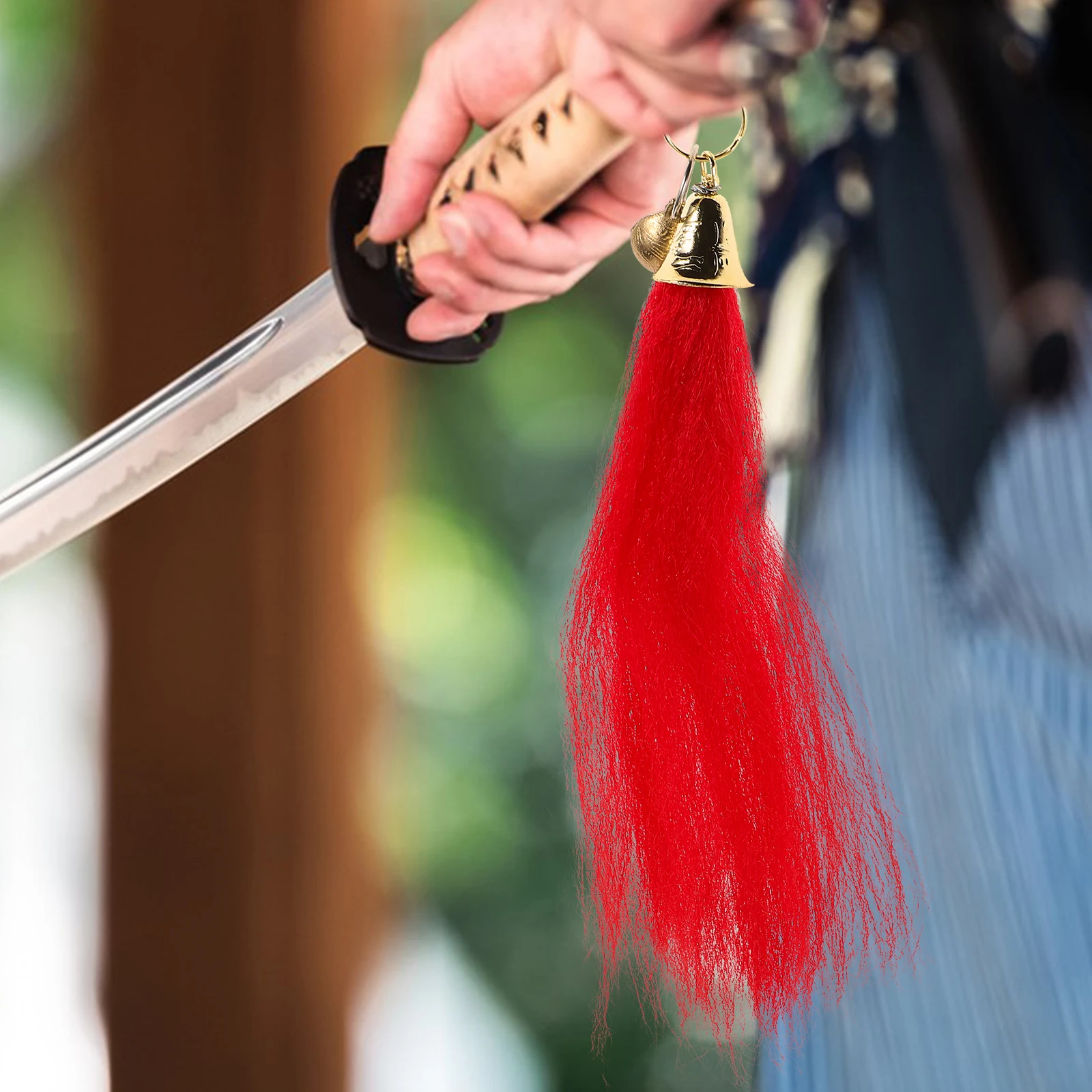 

Hanging Sword Tassel Decor Multi-Use Fiber Martial Art Sword Ornament Bell Tail Accessory Chinese Drama Tai Chi Fencing Tassel