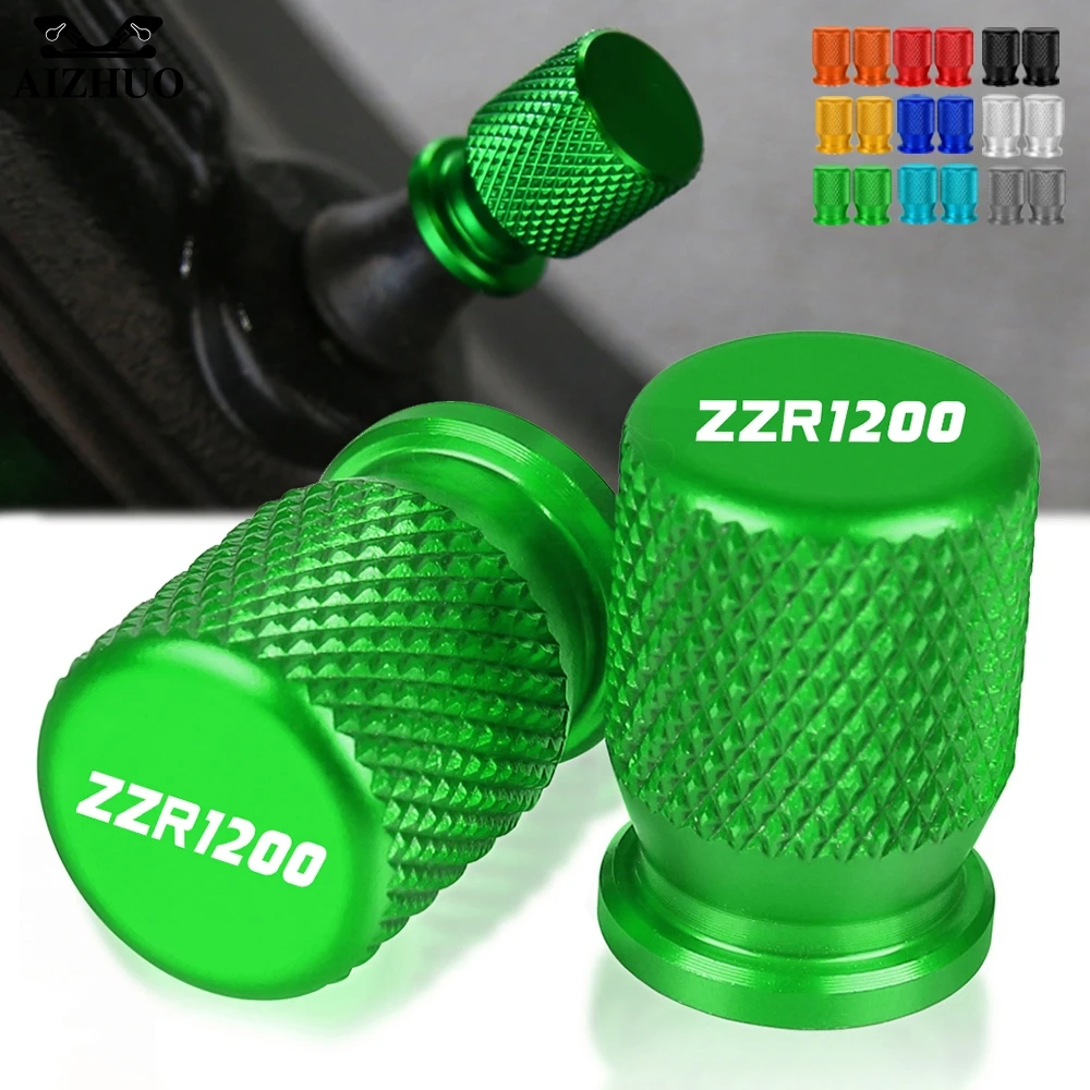 

Motorcycle FOR KAWASAKI ZZR1200 ZZR 1200 2002-2005 2004 2003 Vehicle Wheel Tire Valve Air Port Stem Cap Cover Plug CNC Aluminum