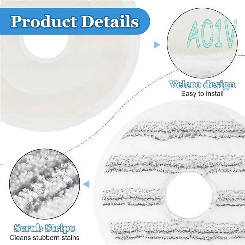 A01V-6 Stuks Mop Vervanging Voor Vileda Clean Spin Mop Hoofd Vullingen Wasbare Hoofd Mop Voor Reinigen Vloer