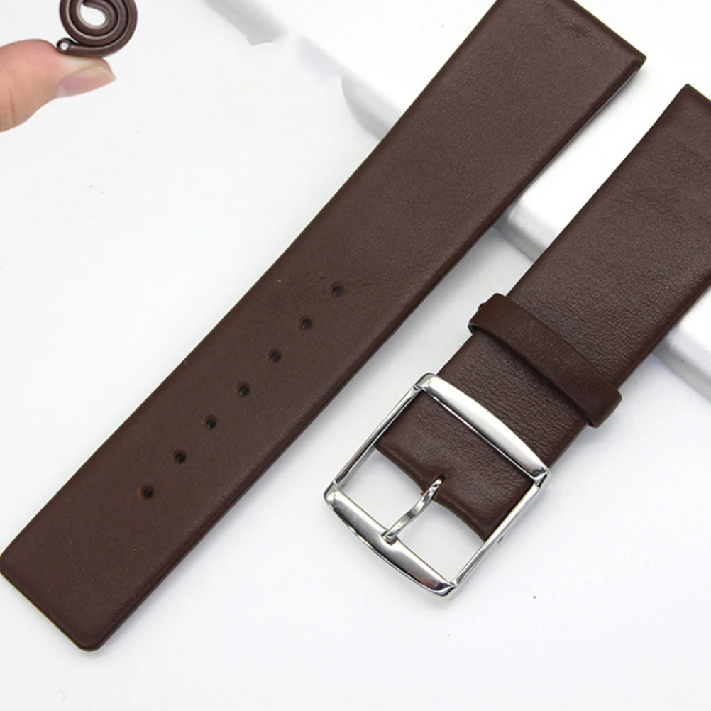 

Watch Strap Ultrathin Watch Strap Watch Replacement Strap Compatiple for Watch (20mm Brown)