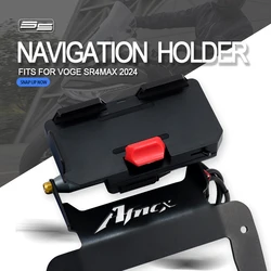 Fit For VOGE SR4 MAX SR4MAX Motorcycle Phone Holder Navigation Expansion Bar Accessories Wireless Charger