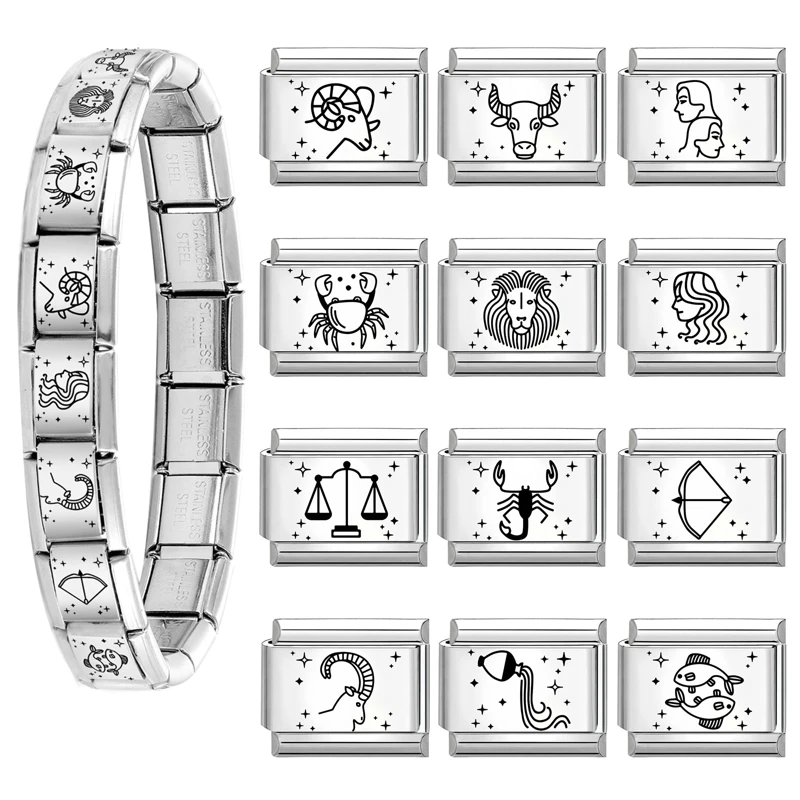 Y2K – breloque Panda amour Piano chat Football italien, maillons adaptés au Bracelet de 9mm en acier inoxydable, fabrication de bijoux à faire soi-même, cadeaux d'anniversaire