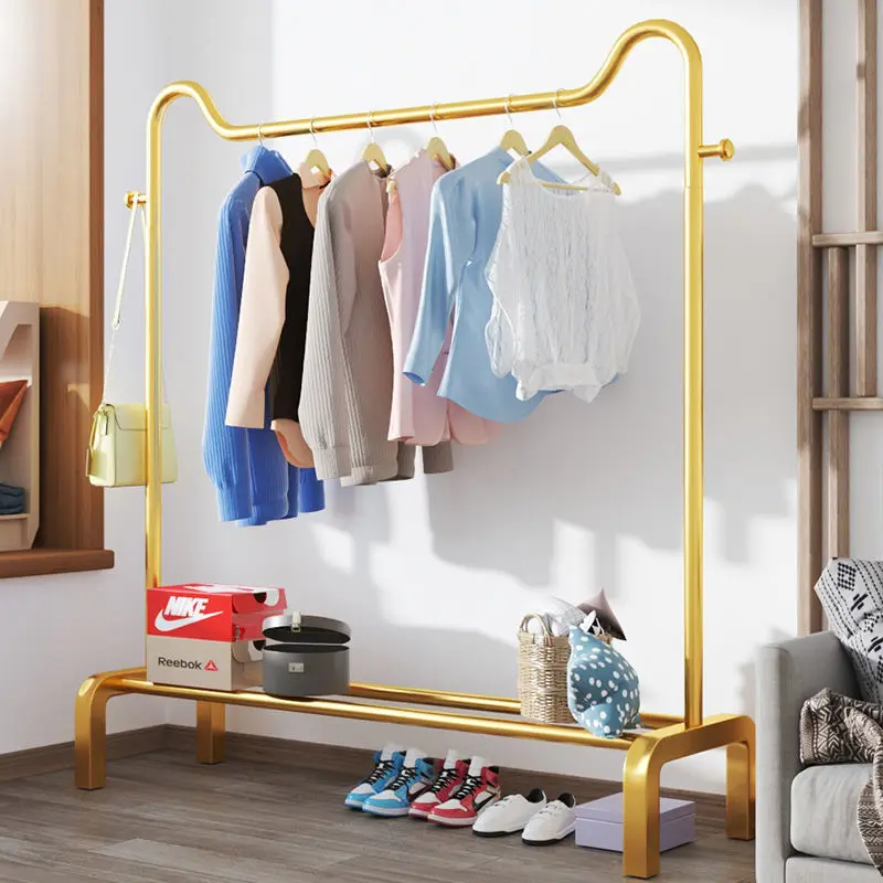 Luxury Cat-Ear Clothes Drying Rack for Indoor Use Standing Floor Clothes Hanger for Balcony Home Laundry