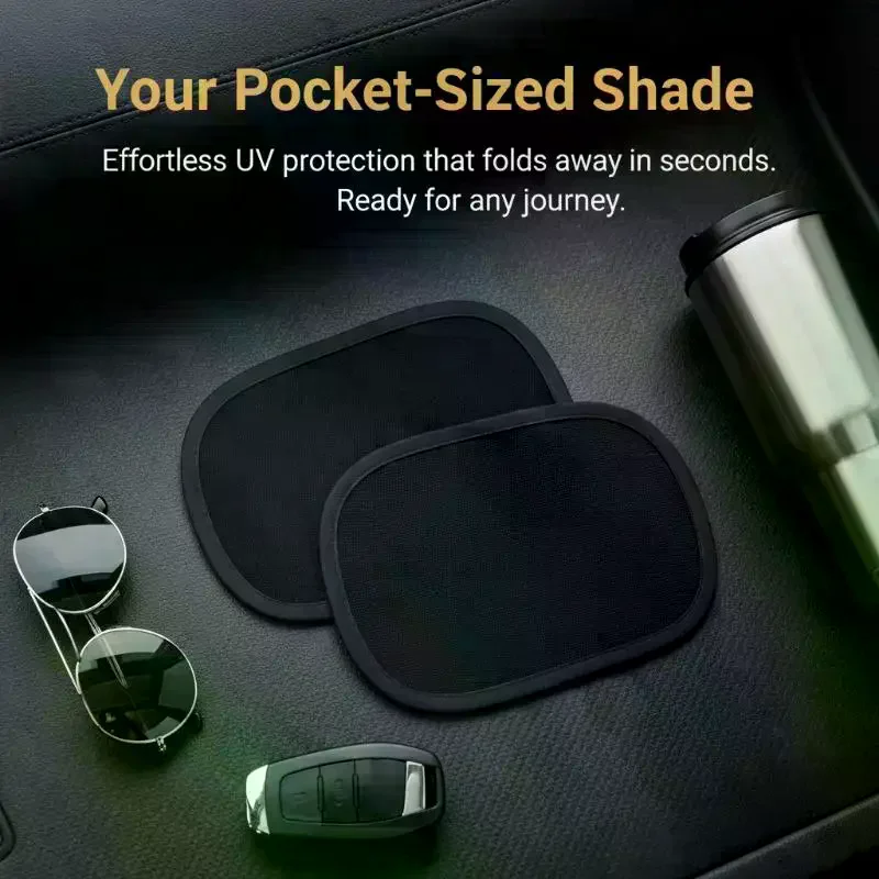 Mini Car Side Window Sunshade Static Film UV Protection No Trace Removable Cover for Daytime Driving