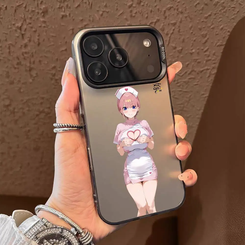 Q-quintessential Quintuplets جراب هاتف آيفون 17 16 15 14 13 12 11 برو ماكس الهواء متعدد الألوان ماتي ليزر أورورا فوندا #3