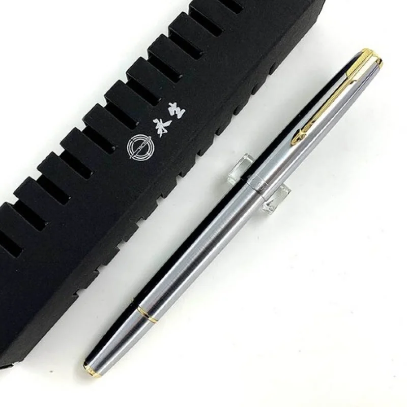 A+ Wing Sung 601 Steel Fountain Pen Vacumatic Golden Clip 0.38mm Nib Office Gift #B