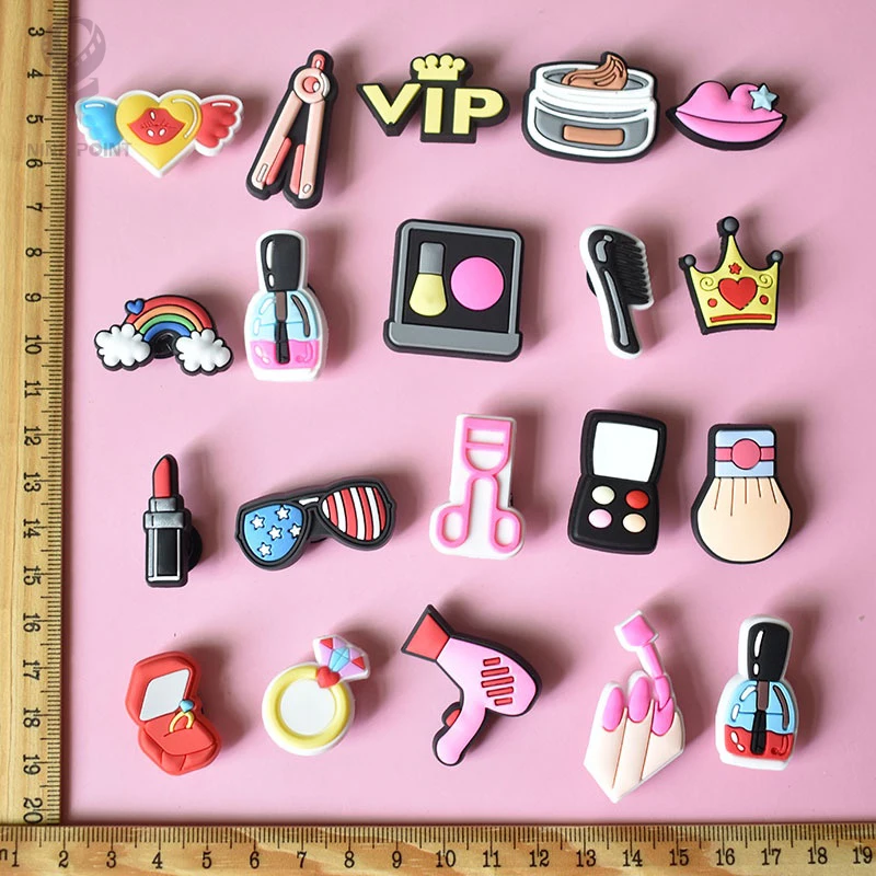 PVC Shoe Charms Cartoon Cosmetics Shoe Accessories Shoe Decoration Shoe Buckles for Clog Sandals X-mas Gifts  Buckle